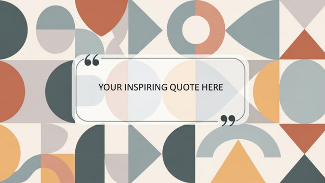 A colorful geometric pattern with a quote box for inspirational messages - Powered by Adobe