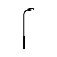 Street lamp silhouette outdoor lighting icon