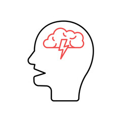 Icon a Creative Brainstorming Session, isolated against a clean background.