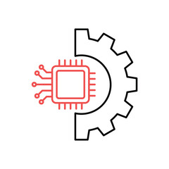 Icon a High Tech Hardware, isolated against a clean background.