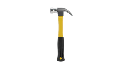Claw Hammer with Yellow and Black Handle