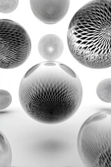 Abstract Geometric Spheres in Black and White