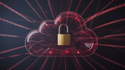 Cloud data security and digital privacy protection technology concept
