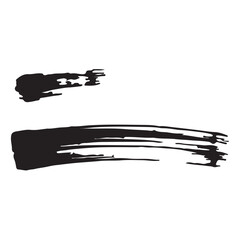 strokes set horizontal black brush strokes on a white background.Logo or branding backgrounds