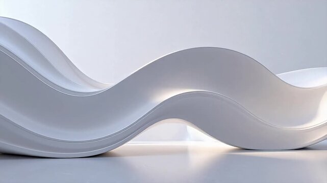 Abstract white wavy structure