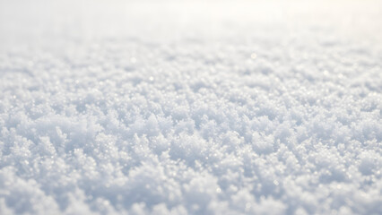 Obraz premium Macro Texture of Fresh Natural Snow with Soft Light