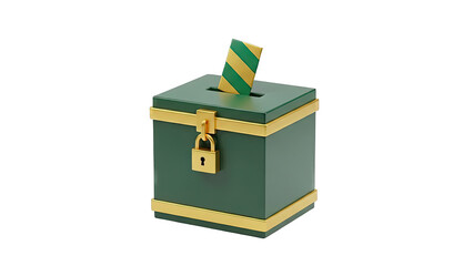 Secured Ballot Box with Striped Ballot