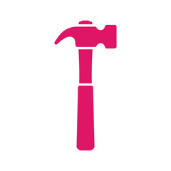 Pink Hammer Vector Icon