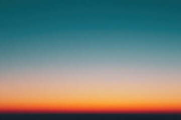 Color Gradient Horizon Orange Teal And Blue Sky Displaying Peaceful Atmosphere