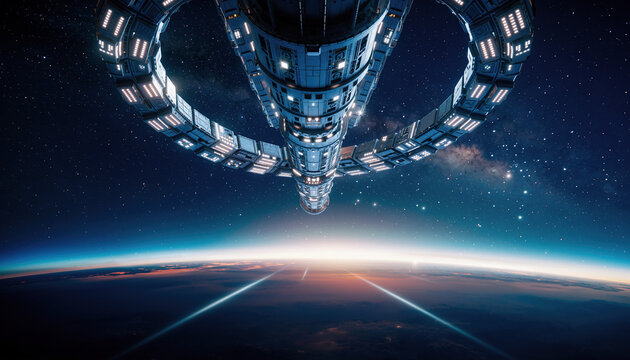 Ultra Wide Space Station Exterior Environment