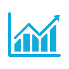 Bar Graph with Rising Trend Vector