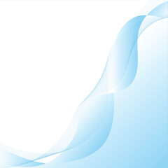 Smooth abstract blue wave background featuring a digital motion design with light curves and flowing lines to create an elegant water smoke pattern for web wallpaper