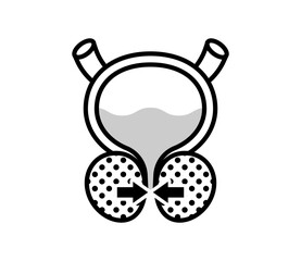 前立腺肥大のアイコンイラスト　ベクター