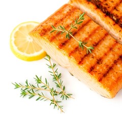 Grilled tofu with lemon and thyme
