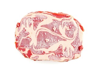 Freshly cut marbled beef steak