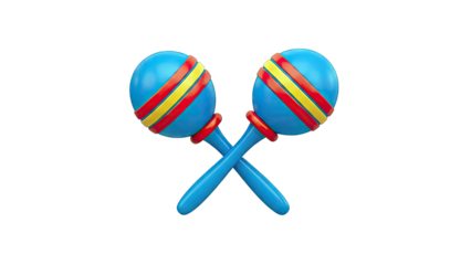 Two Blue Maracas Crossed