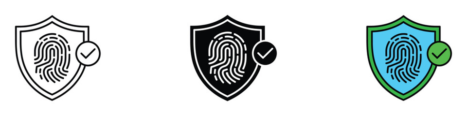 Biometric security icon vector. biometric authentication and data protection symbol. vector illustration.