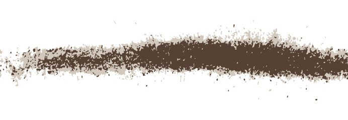 Brown Grunge Brush Stroke on Transparent Background