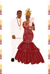 Igbo wedding vector