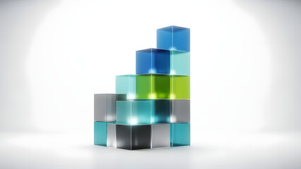 Obraz premium abstract background with cubes business concept