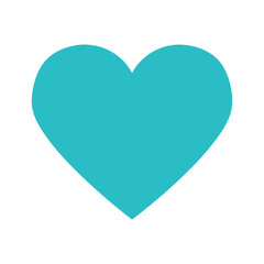 Simple Blue Heart Vector Illustration