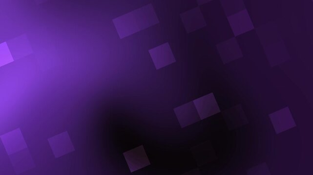 Suitable for design projects, presentations, and digital content creation. Dynamic purple abstract background with scattered transparent squares for versatile use.