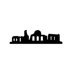 vector illustration of an old building