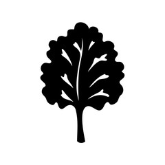 green tree isolated on white