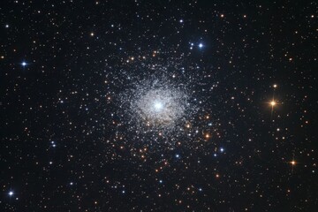 A Distant Globular Cluster Appearing as a Dense Ball of Stars in the Night Sky
