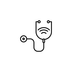 Stethoscope with wifi symbol for digital healthcare. Perfect for telemedicine concepts, medical technology backgrounds, and digital health presentations.