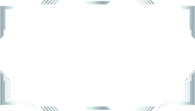 Clean vector border frame with modern abstract style and empty center. Suitable for marketing materials, posters, and presentation templates.