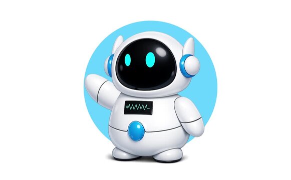 Cute bot animation. robot character animation. flat modern style cartoon character