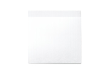 Blank white sticky note paper for memo and reminder, having adhesive strip and transparent background