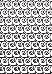 Spiral pattern coloring page with repeating swirl vortex circular organic design
