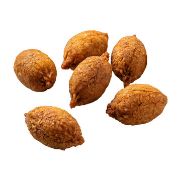 Pile of Fried Kibbeh Balls on a Transparent Background