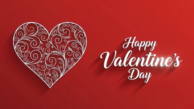 Happy Valentine's Day heart design.