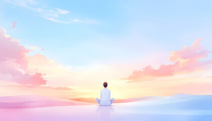 朝焼けを見つめる静かな時間：Quiet Time at Sunrise
