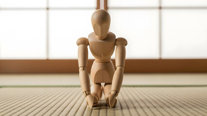 デッサン人形の正座