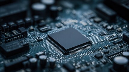 Modern Integrated Circuit Board and Microprocessor Technology Engineering