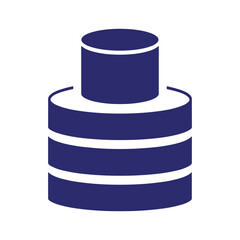 Blue Wedding Cake Illustration