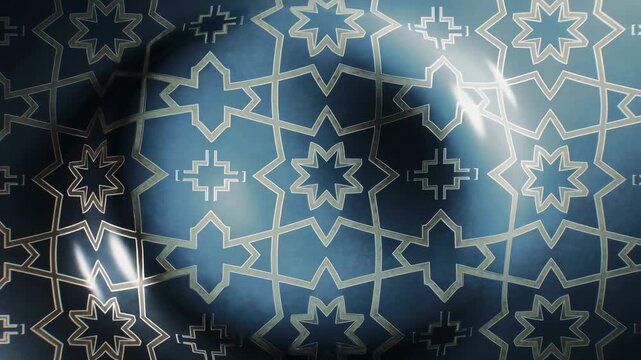 Dynamic animation of a fluid object transforming, revealing an intricate star-shaped geometric pattern. Perfect for backgrounds.
