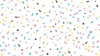 Colorful Sprinkles and Confetti on White.