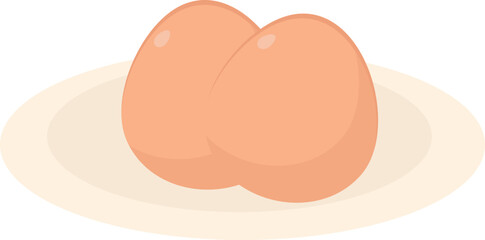 Egg baking ingredient illustration.