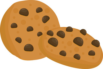 Chocolate chip cookies illustration.