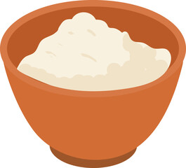 Flour baking ingredient illustration.