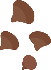Chocolate chip baking ingredient illustration.