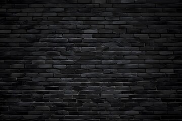 A dark and moody brick wall with a textured grungy appearance and subtle shadows