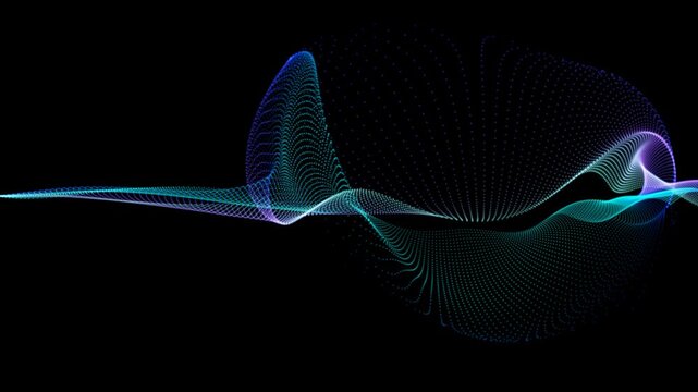 Beautiful abstract wave technology background with blue light digital effect corporate concept