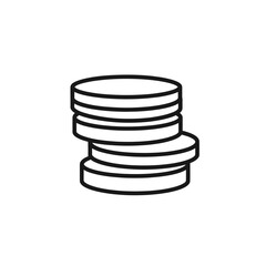 Obraz premium Minimalist Line Art Illustration of Stacked Coins for Financial and Banking Themes