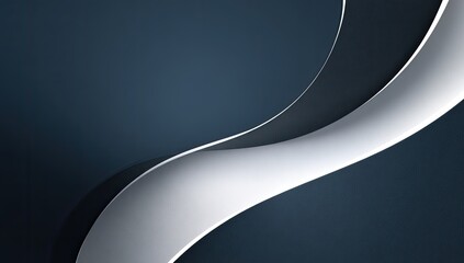 Abstract, flowing metallic ribbons against a dark, textured background